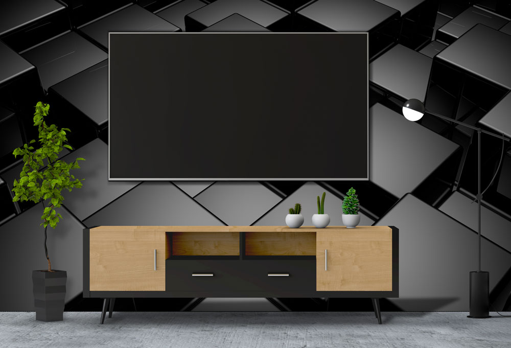 TV-Background Wall-3D Cubes-wallpaper | Canvas and Wall South Africa